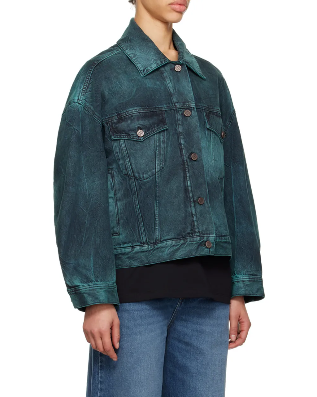 Stella Mccartney Tie-Dye Oversized Denim Jacket