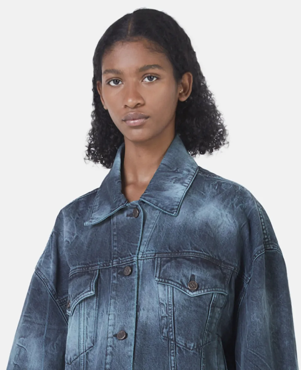 Stella Mccartney Tie-Dye Oversized Denim Jacket