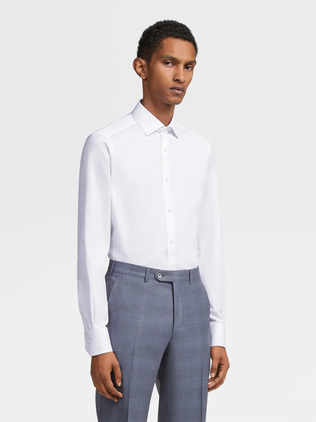 Zegna Pinstriped Long-Sleeved Shirt