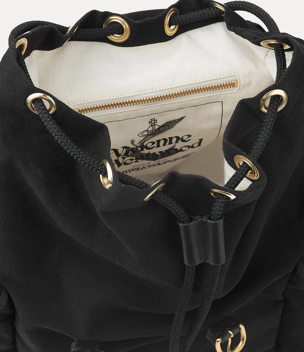 Vivienne Westwood Highland Logo-Plaque Foldover Top Backpack