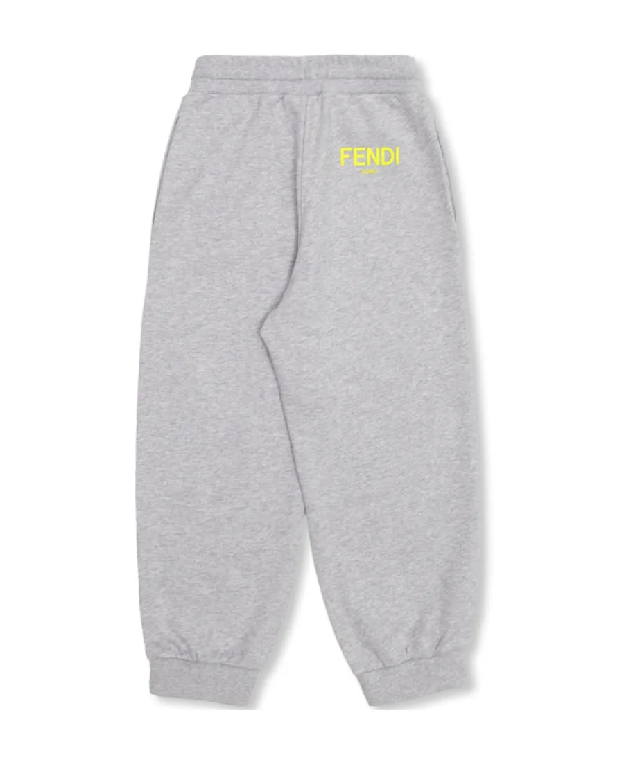 Fendi Kids Logo Printed Drawstring Sweatpants