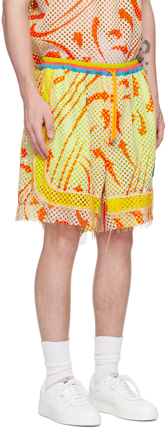 Vivienne Westwood Orb Embroidered Fringed Boxing Shorts