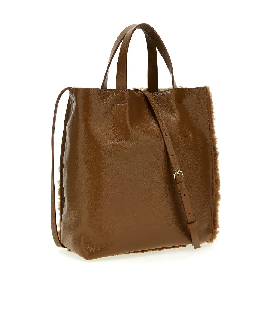 Marni Logo-Patch Open Top Tote Bag
