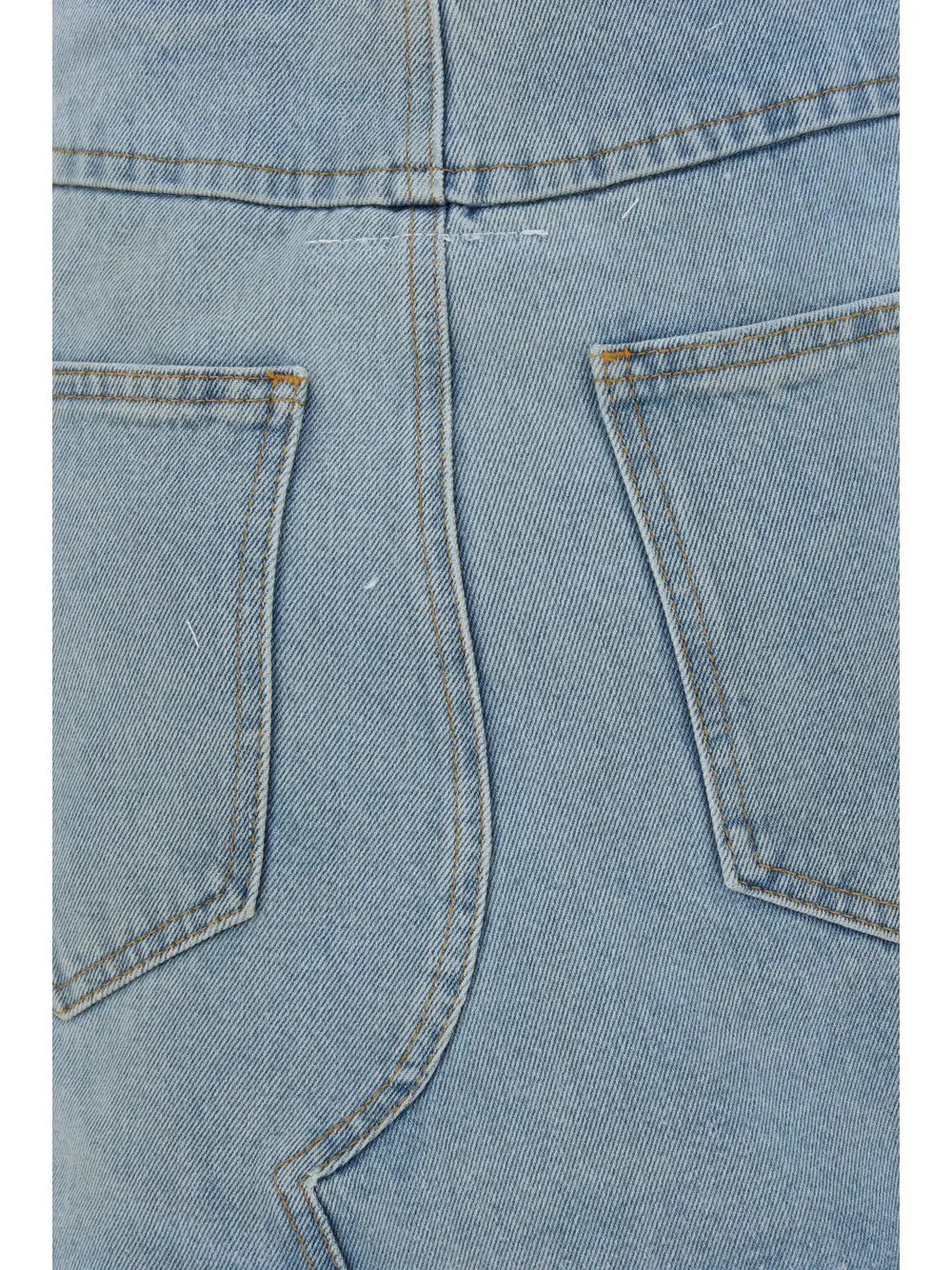 Mm6 Maison Margiela Denim Raw-Cut Edge Mini Skirt
