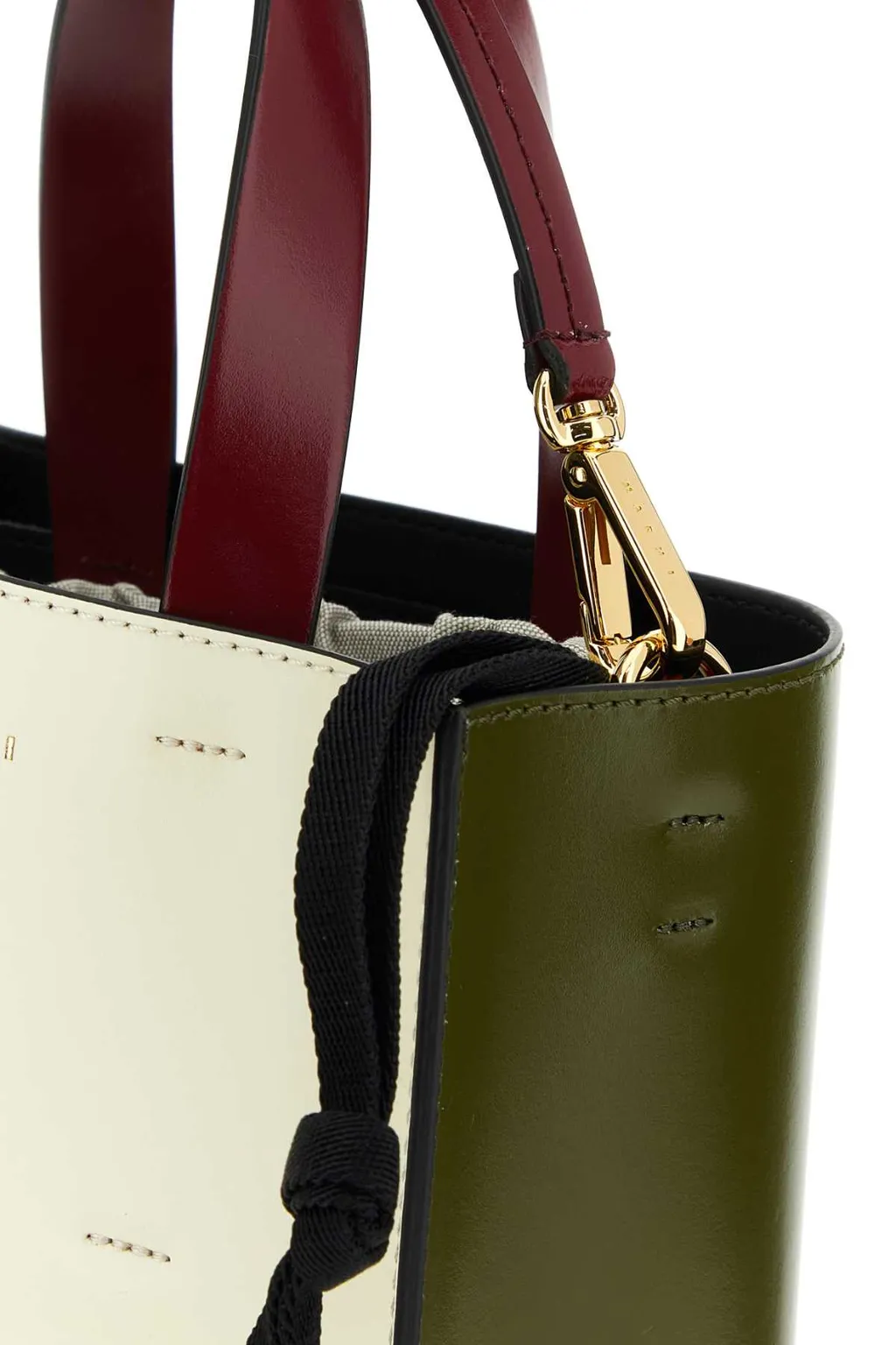 Two-Tone Leather Tote Bag