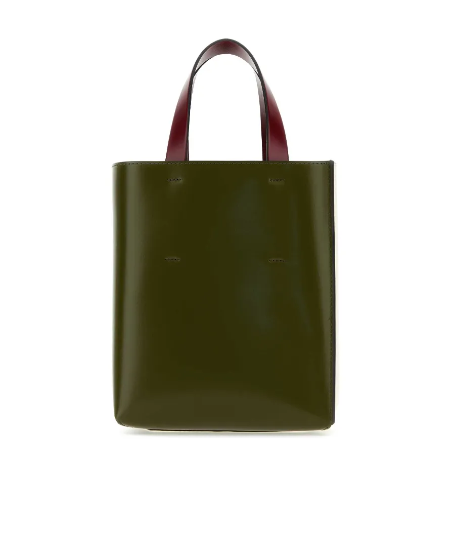 Two-Tone Leather Tote Bag