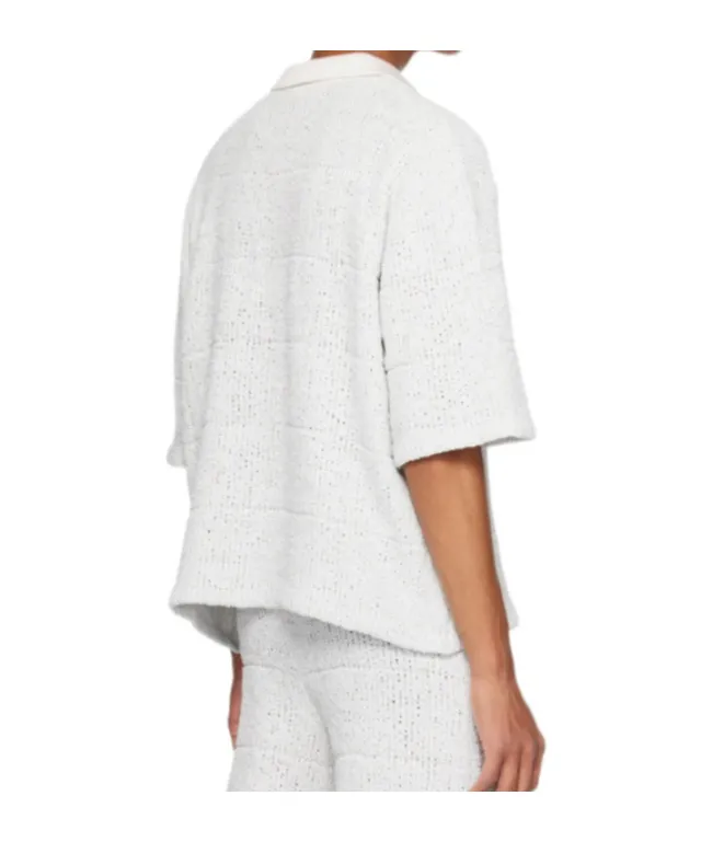 Short-Sleeved Knitted Polo Shirt