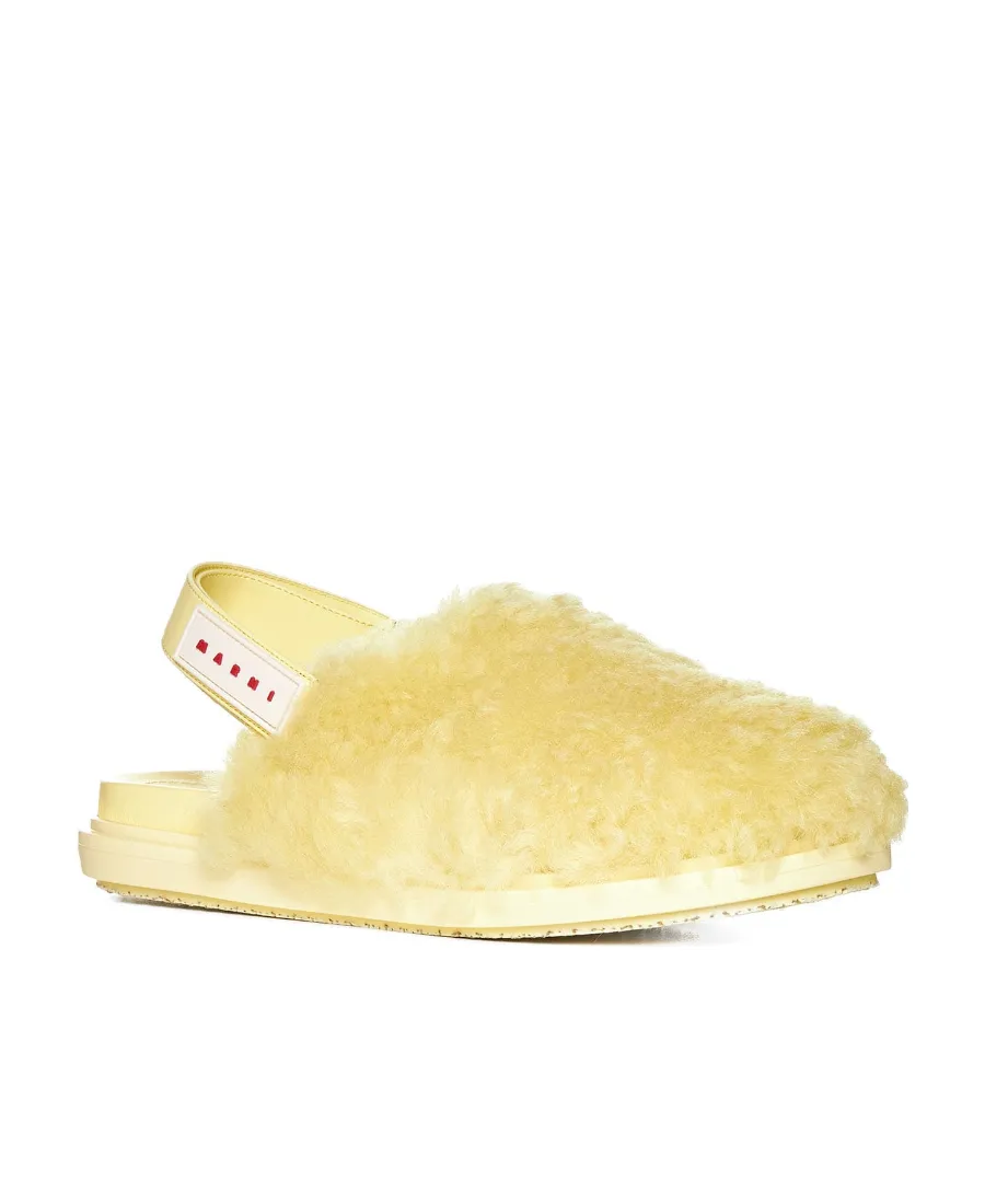 Marni Logo Patch Slingback Sandals