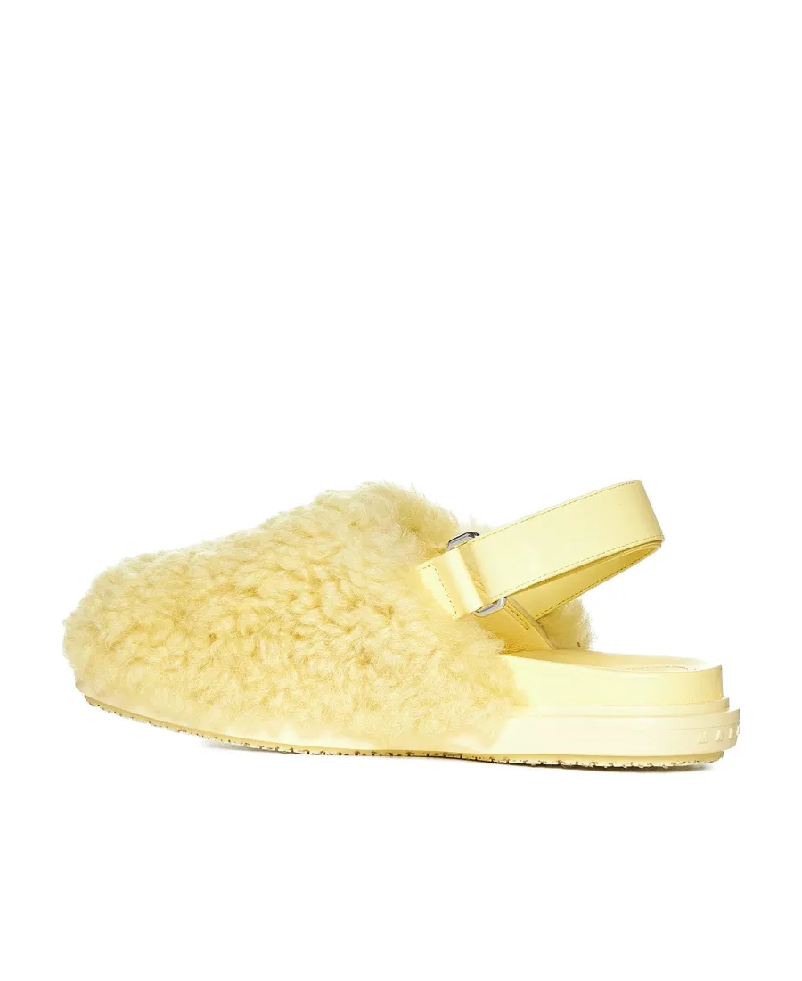 Marni Logo Patch Slingback Sandals