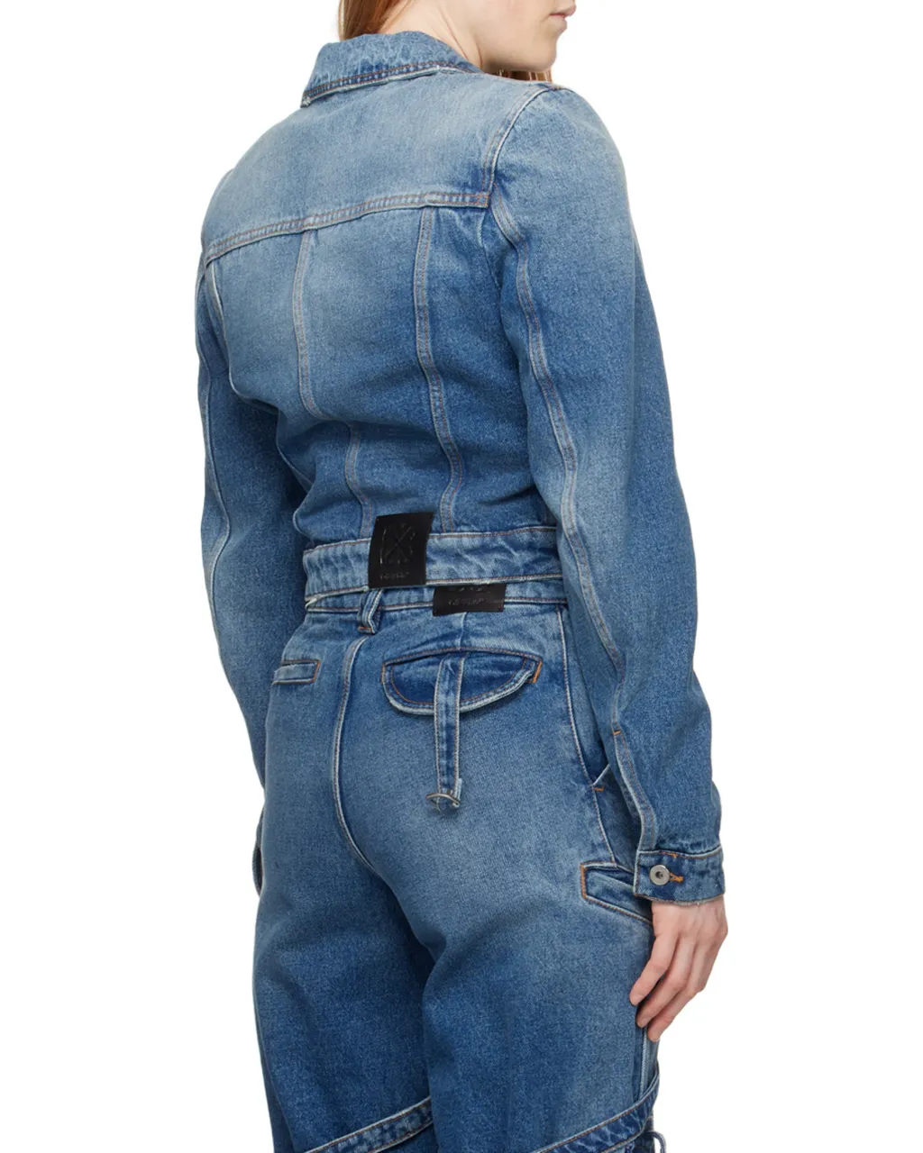 Off-White Buttoned Long-Sleeved Denim Jacket