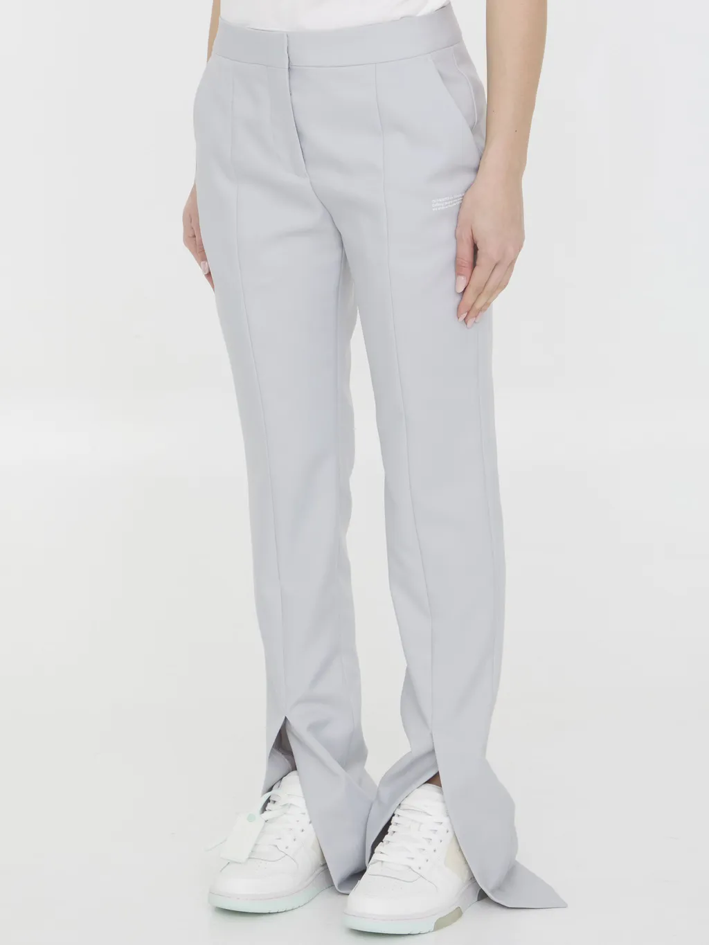 Off-White Logo Detailed Straight Leg Pants
