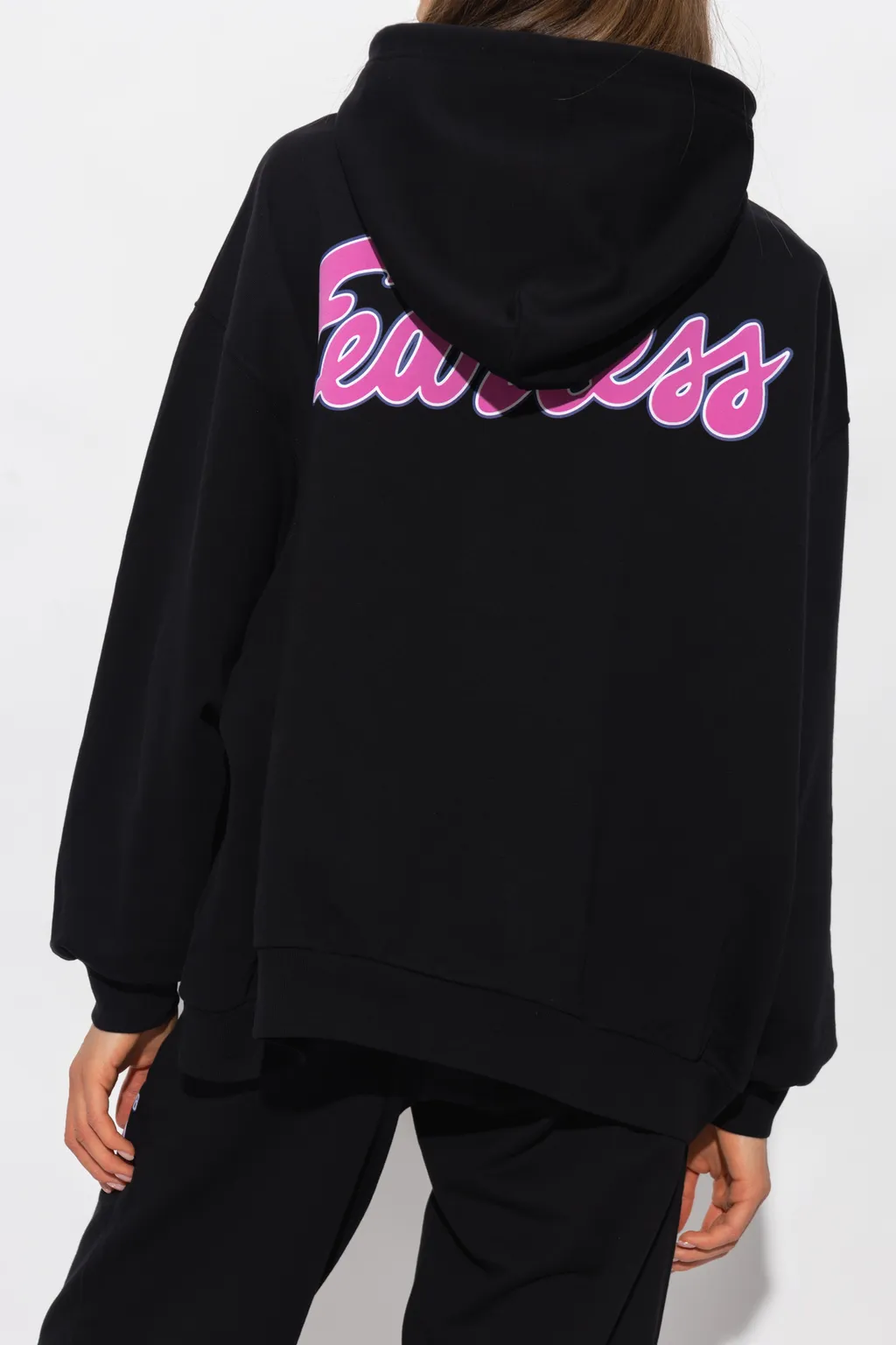 Versace Logo Printed Drawstring Hoodie