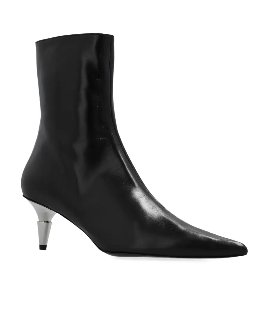 Spike Pointed-Toe Ankle Boots