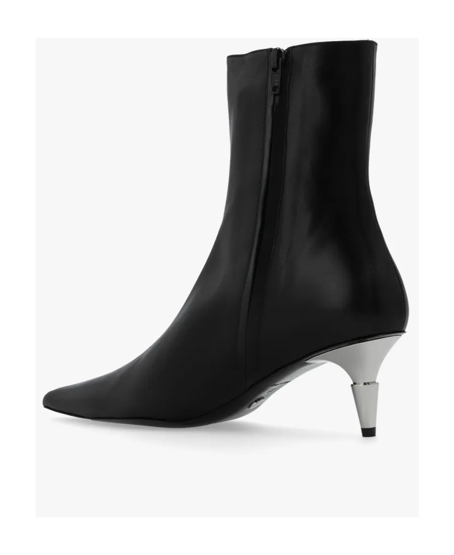 Spike Pointed-Toe Ankle Boots