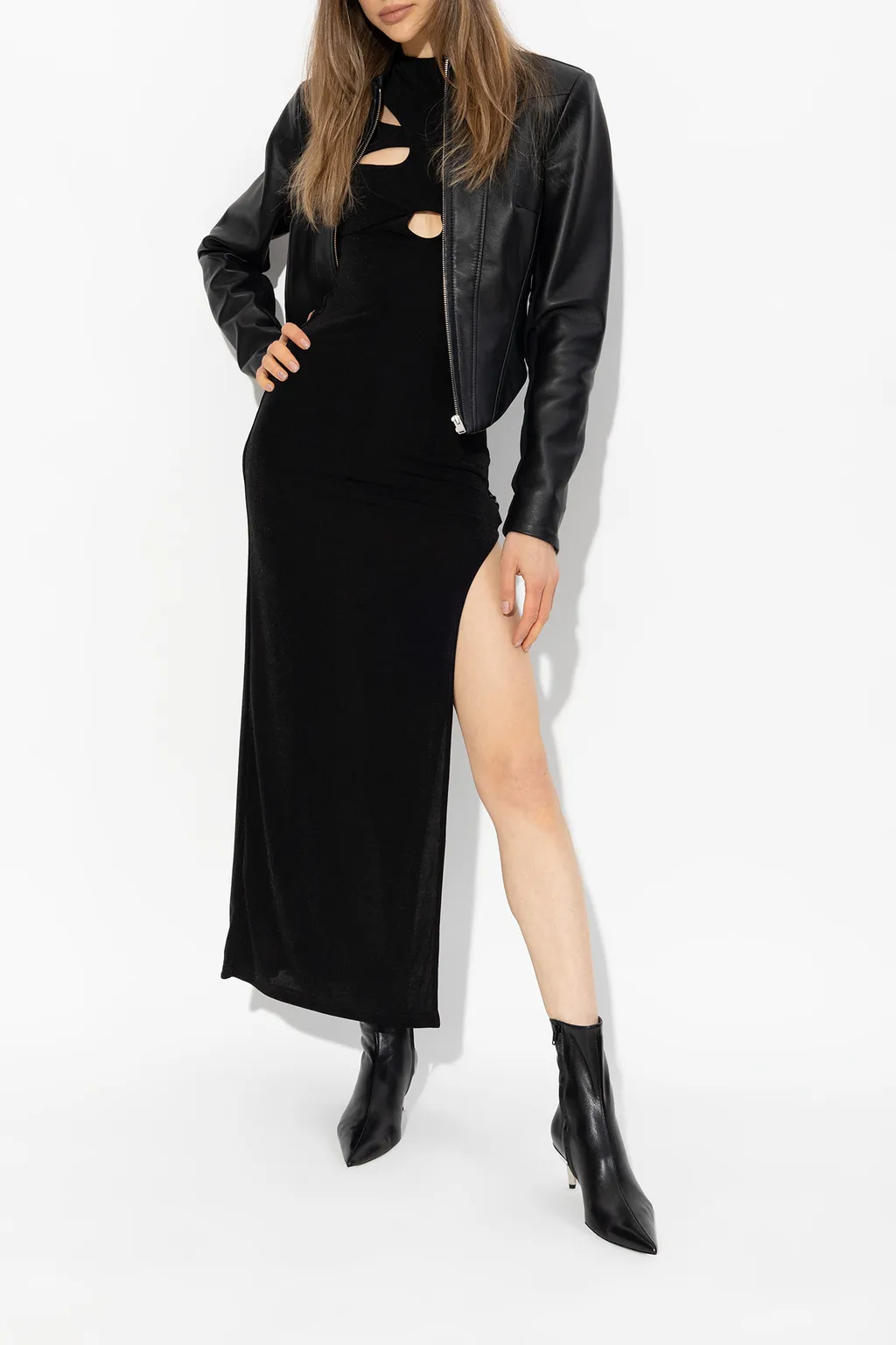 Spike Pointed-Toe Ankle Boots