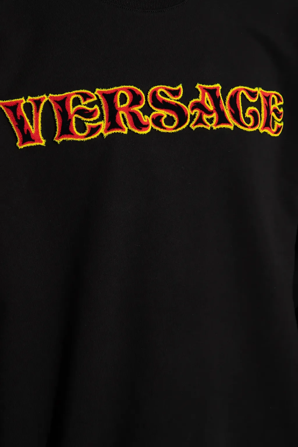 Versace Logo Embroidered Crewneck Sweatshirt