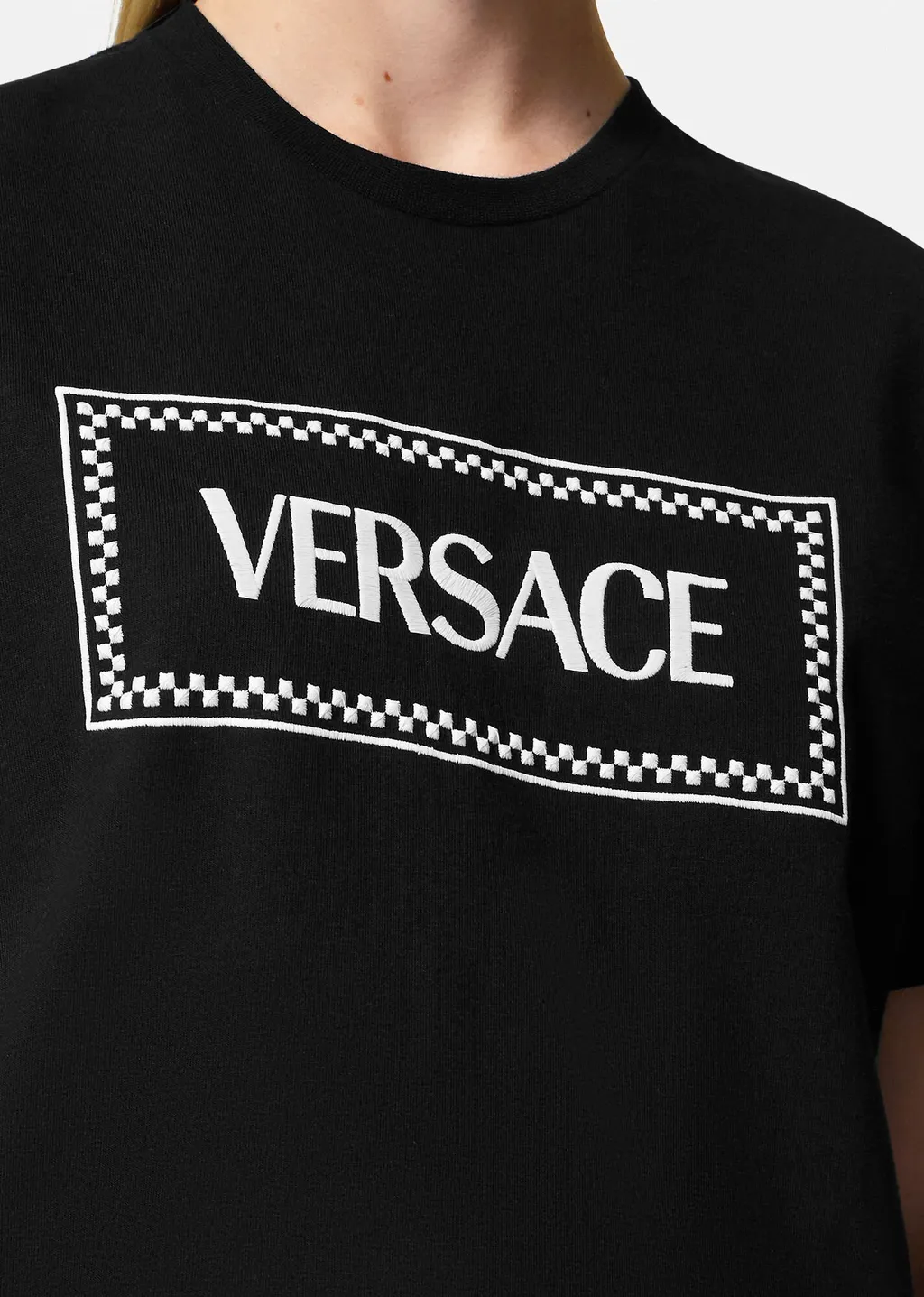 Versace Logo Printed Crewneck T-Shirt