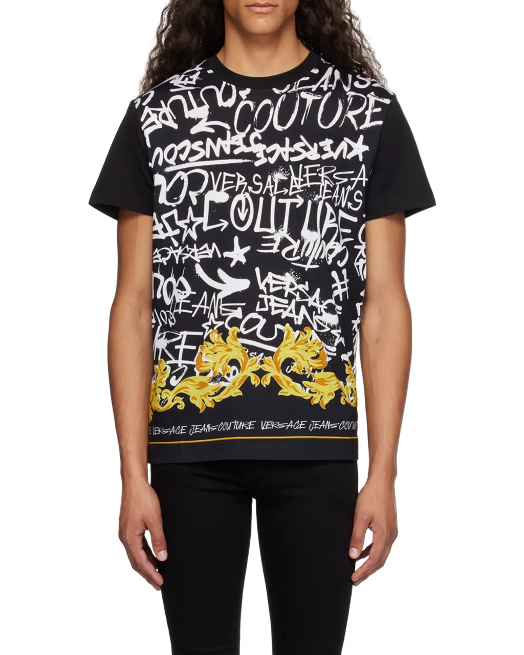 Versace Jeans Couture Graphic Printed Crewneck T-Shirt