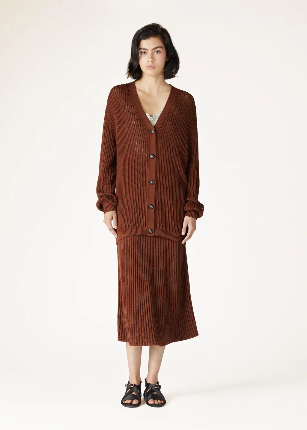 Loro Piana Ikeda Pleated Midi Skirt