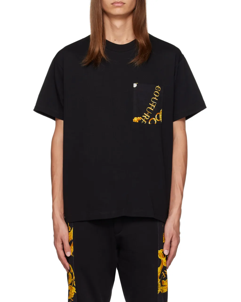 Versace Jeans Couture Baroque-Pattern Crewneck T-Shirt