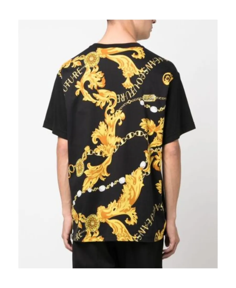 Versace Jeans Couture Baroque-Pattern Crewneck T-Shirt