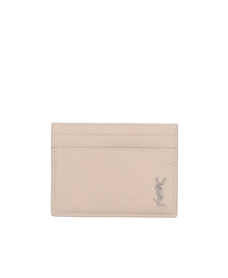 Saint Laurent Cassandre Logo Plaque Tiny Card Case