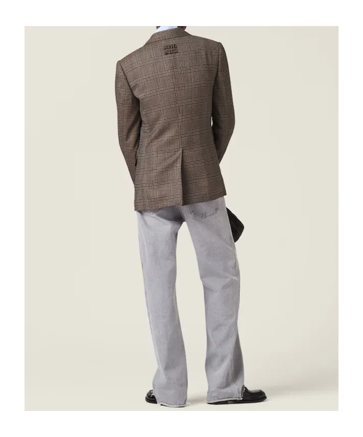Single-Breasted Prince Of Wales Check Jacket