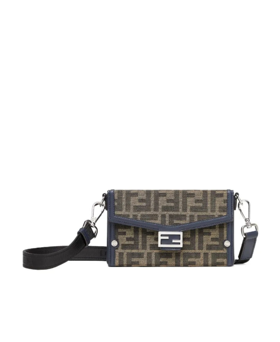 Brown Fabric Phone Pouch