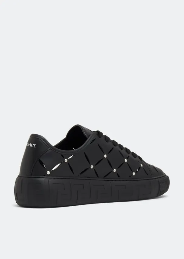 Perforated Studded Sneakers