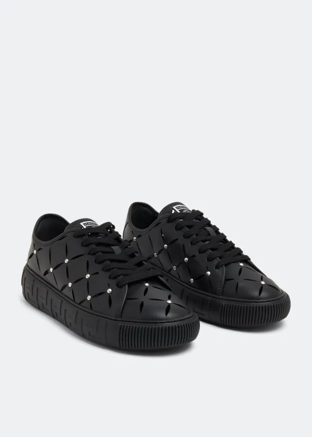 Perforated Studded Sneakers