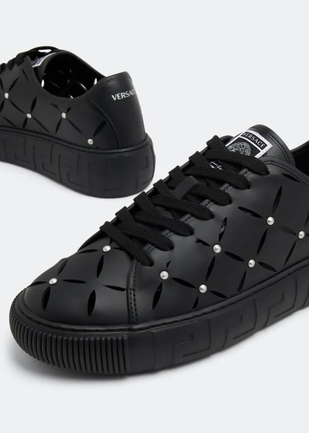 Perforated Studded Sneakers