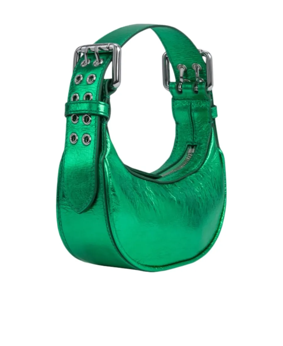 By Far Metallic Zipped Shoulder Bag