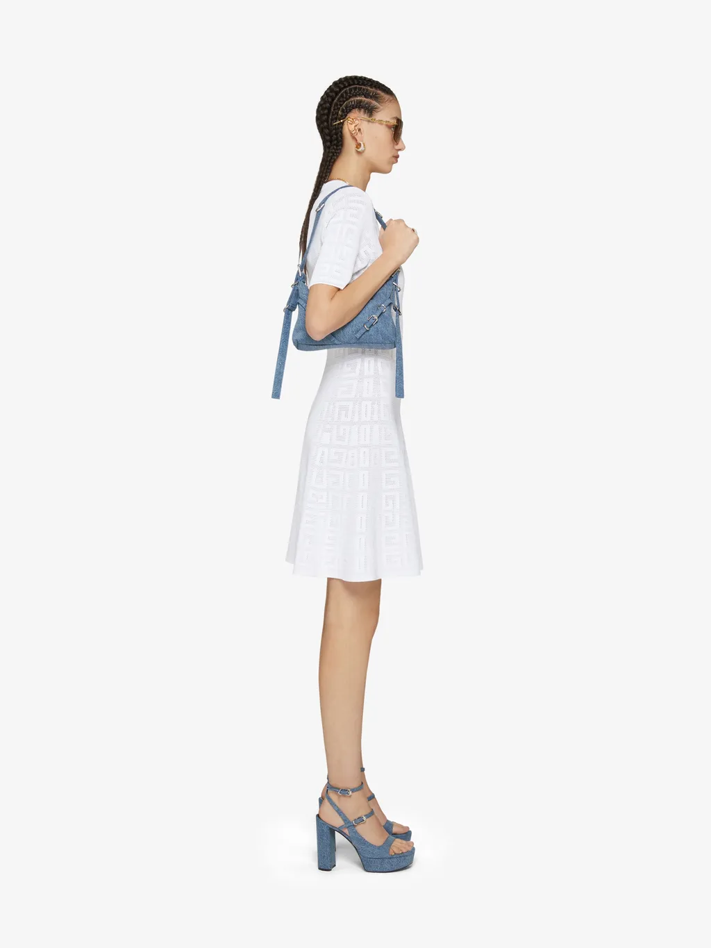 Givenchy	4G Jacquard Flared Mini Dress