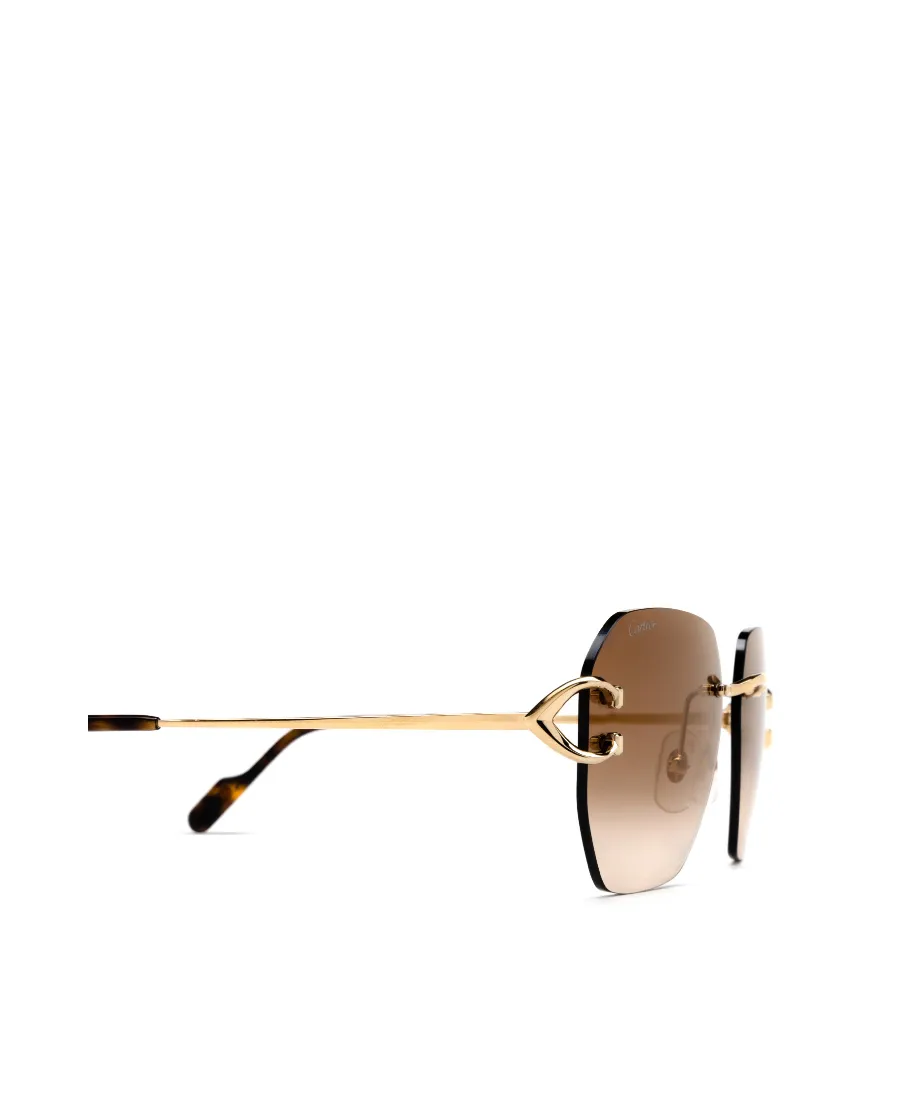 Cartier Geometric Frame Sunglasses