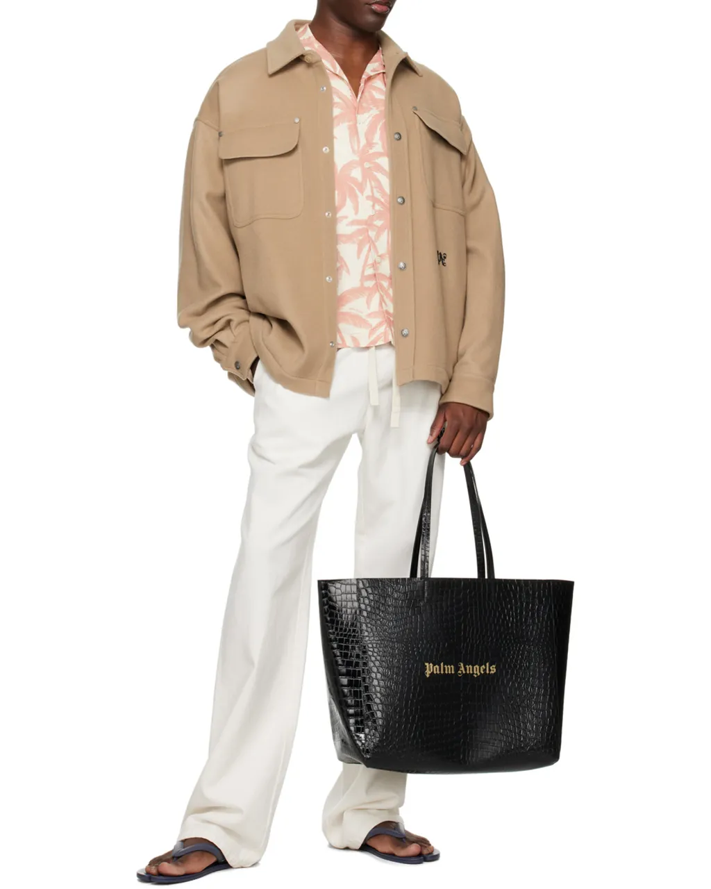 Palm Angels Monogram Embroidered Drawstring Pants