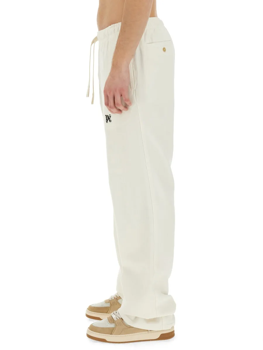 Palm Angels Monogram Embroidered Drawstring Pants