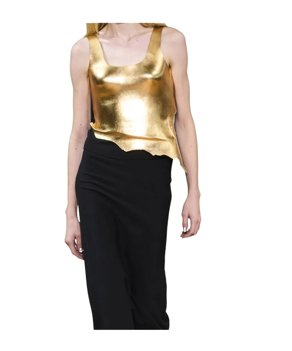 Round Collar Sleeveless Vest