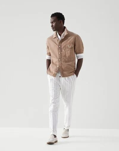 Long-Sleeve Linen Shirt