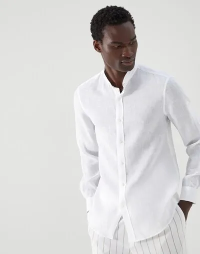 Long-Sleeve Linen Shirt