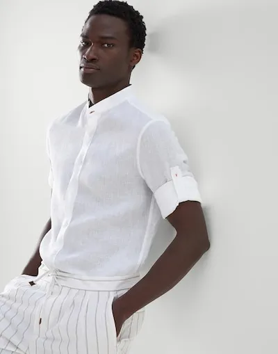 Long-Sleeve Linen Shirt