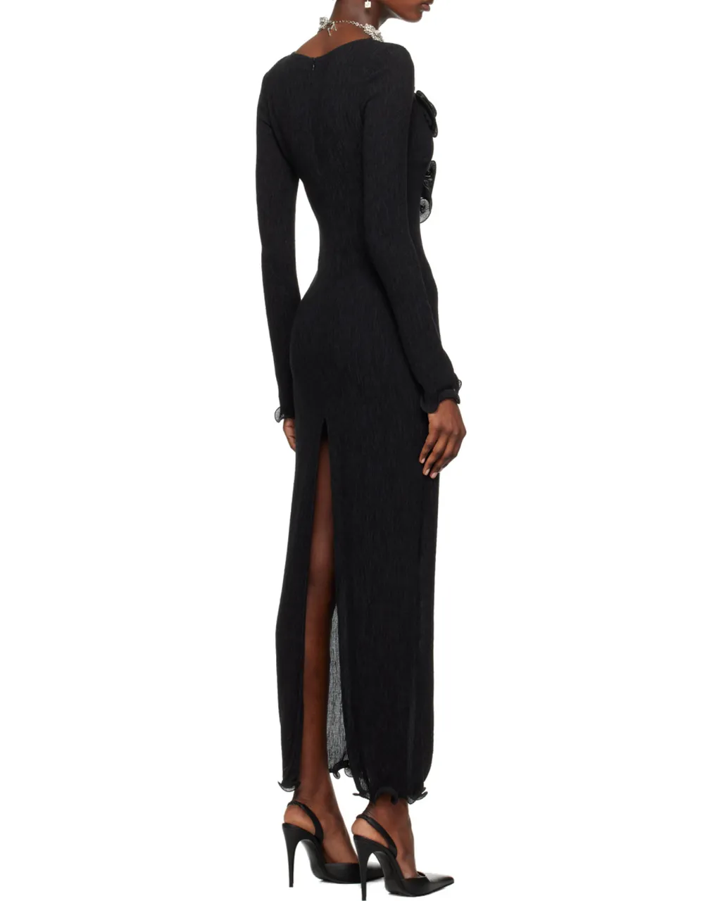 Magda Butrym Long-Sleeved Crepe Beach Maxi Dress