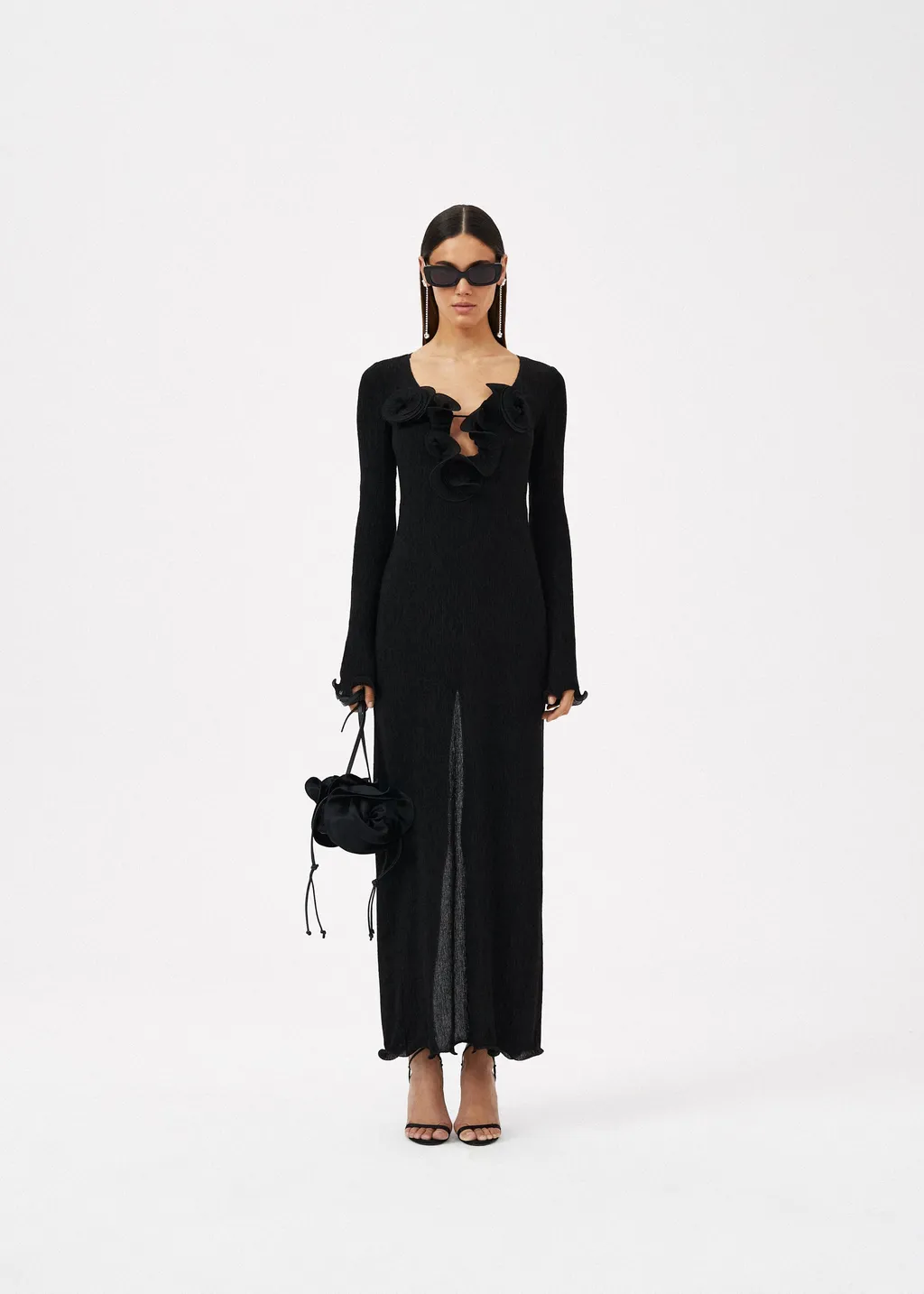 Magda Butrym Long-Sleeved Crepe Beach Maxi Dress