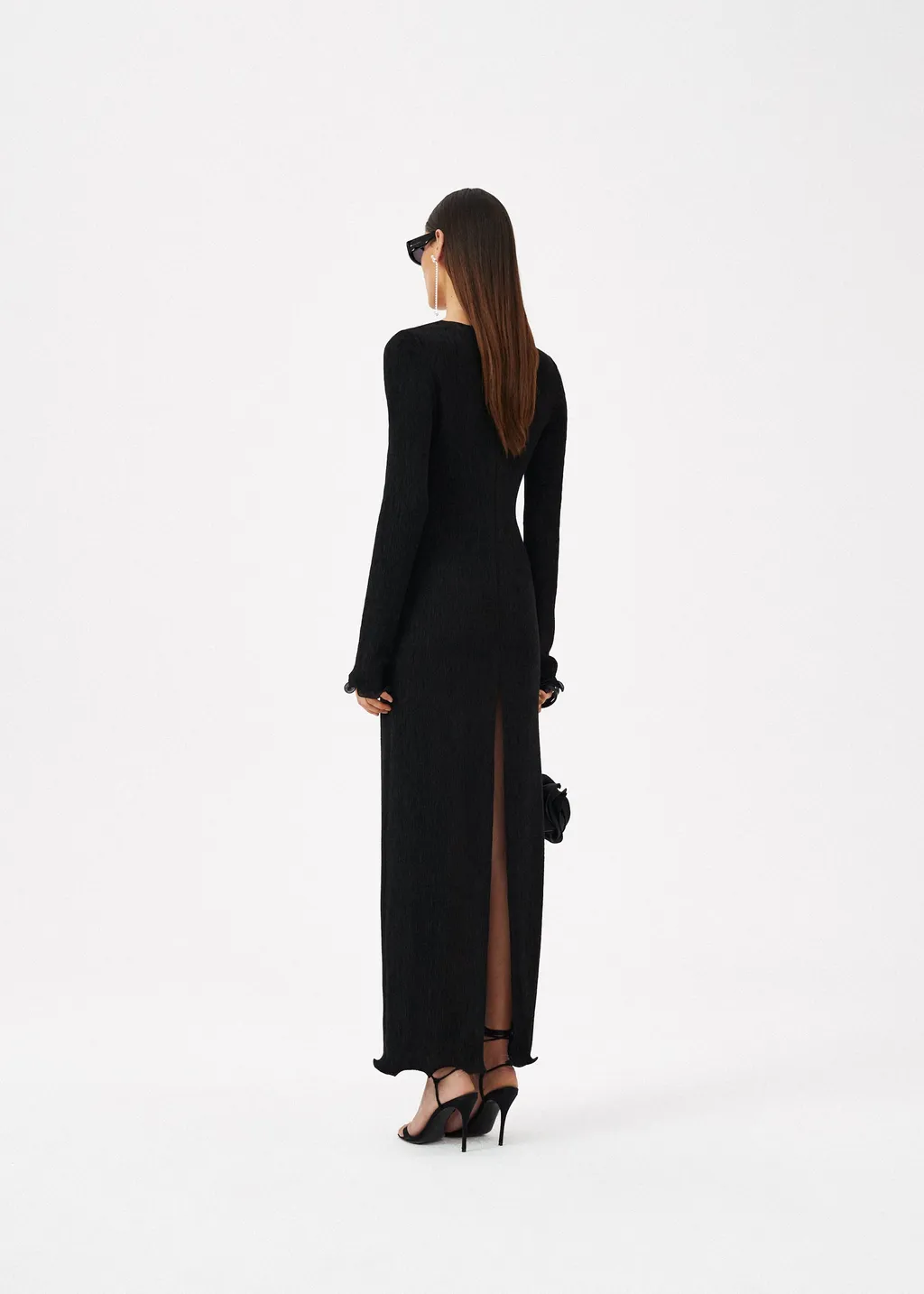 Magda Butrym Long-Sleeved Crepe Beach Maxi Dress