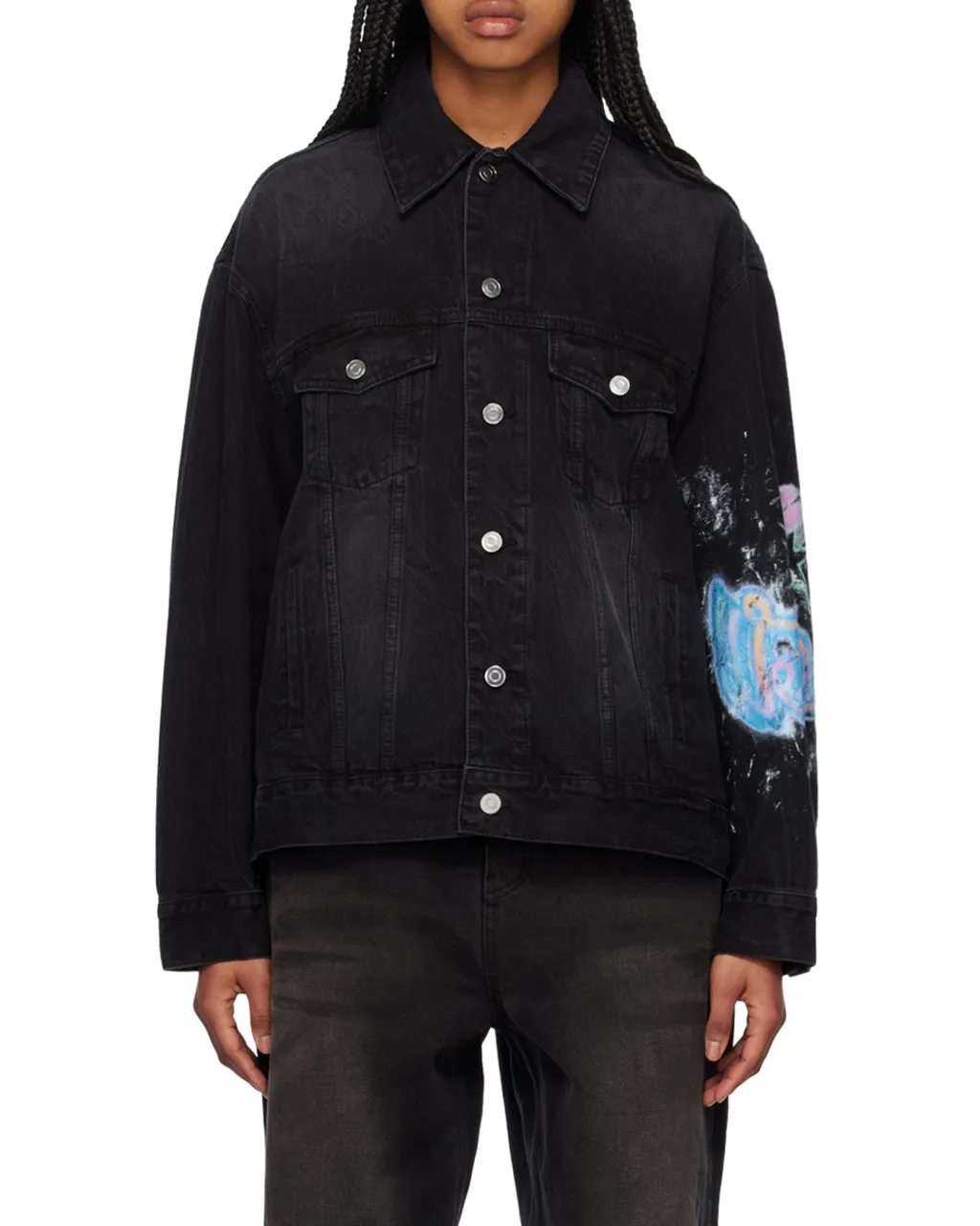 Monster Logo-Print Denim Jacket
