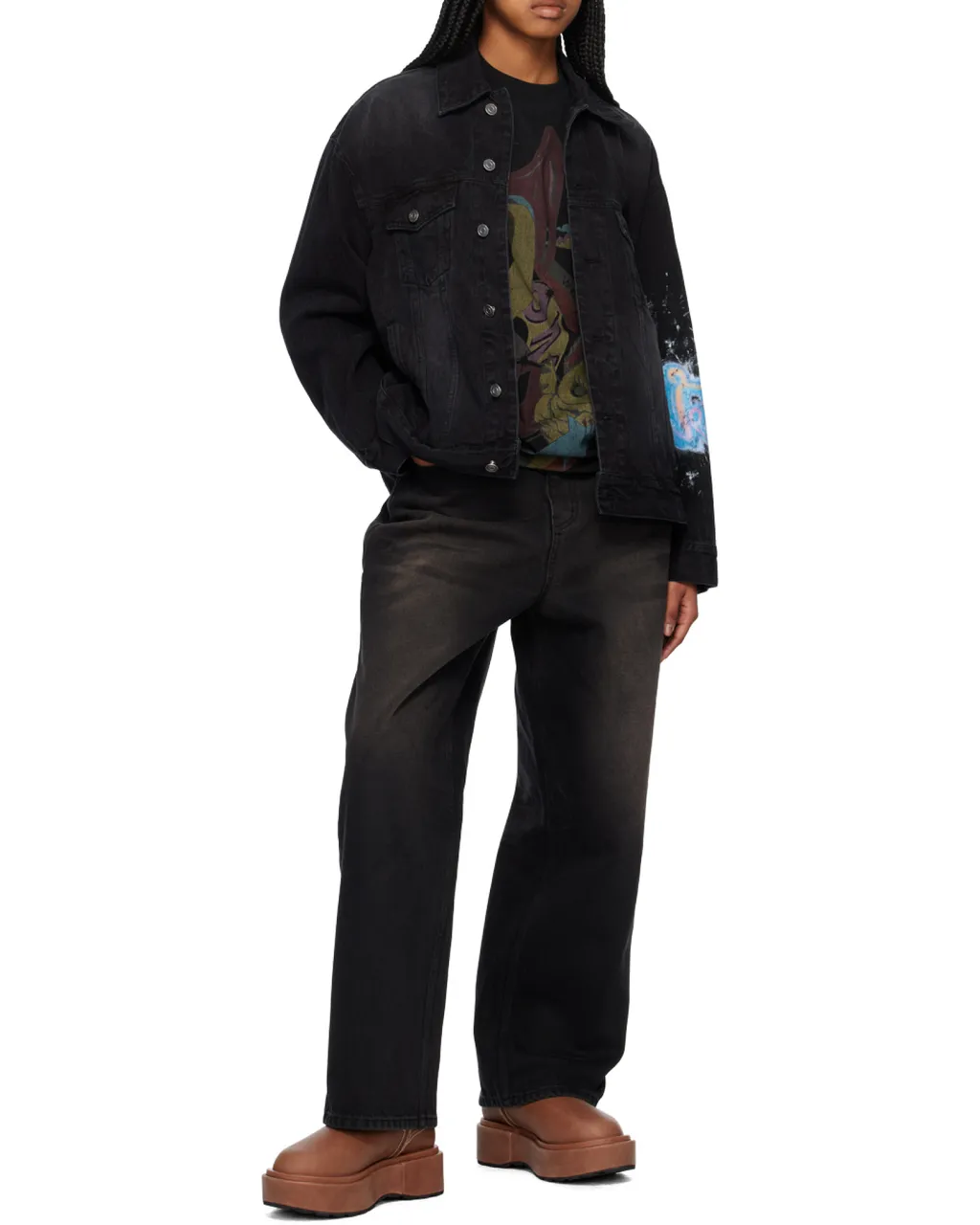 Monster Logo-Print Denim Jacket