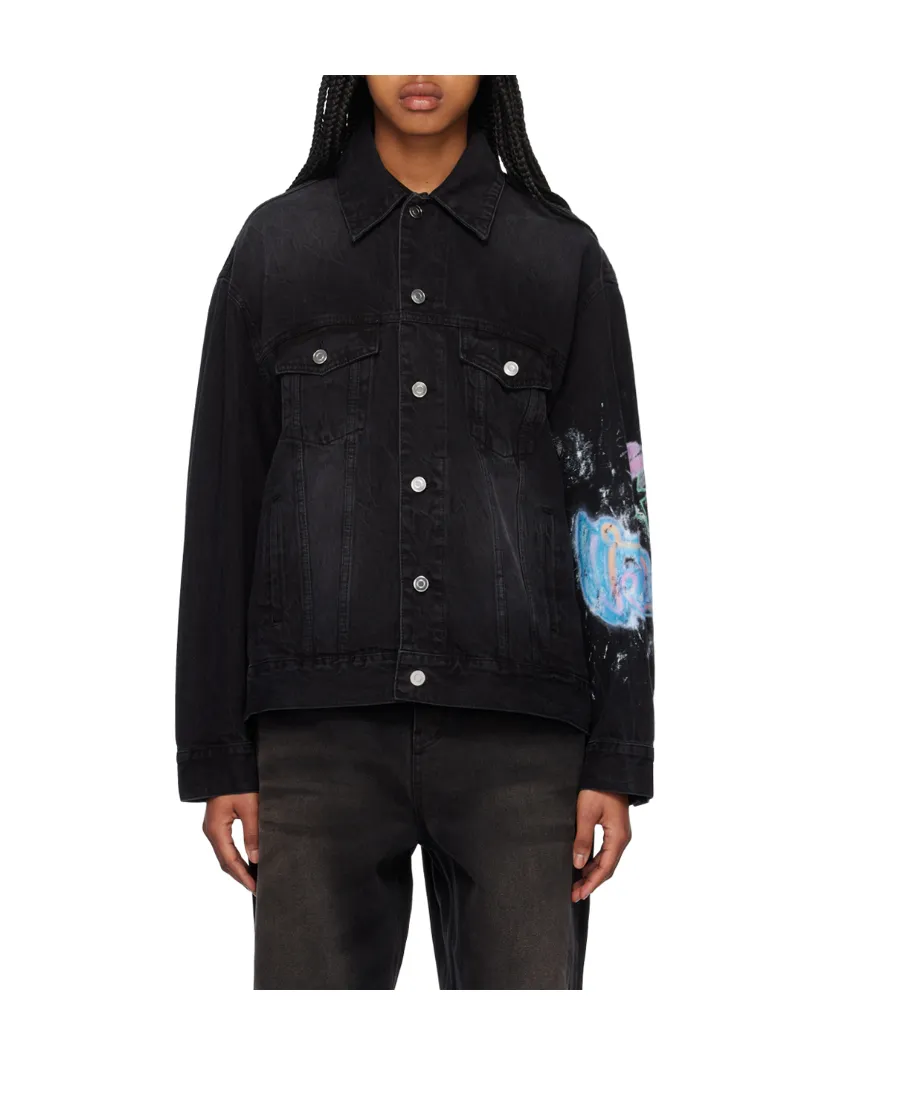 Monster Logo-Print Denim Jacket
