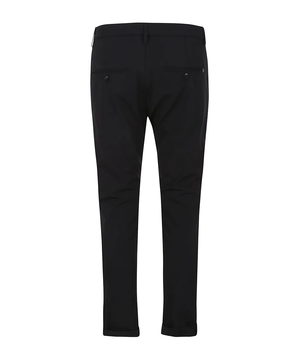 Slim-Cut Cotton Trousers
