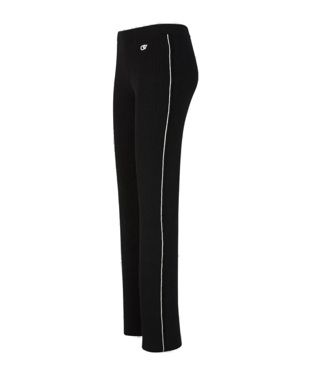 Off-White High Waist Pleated Knitted Joggers