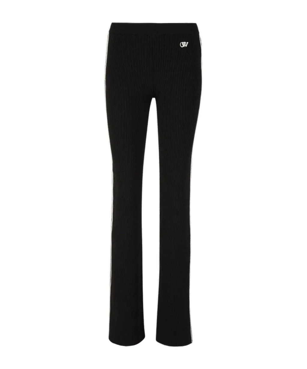 Off-White High Waist Pleated Knitted Joggers