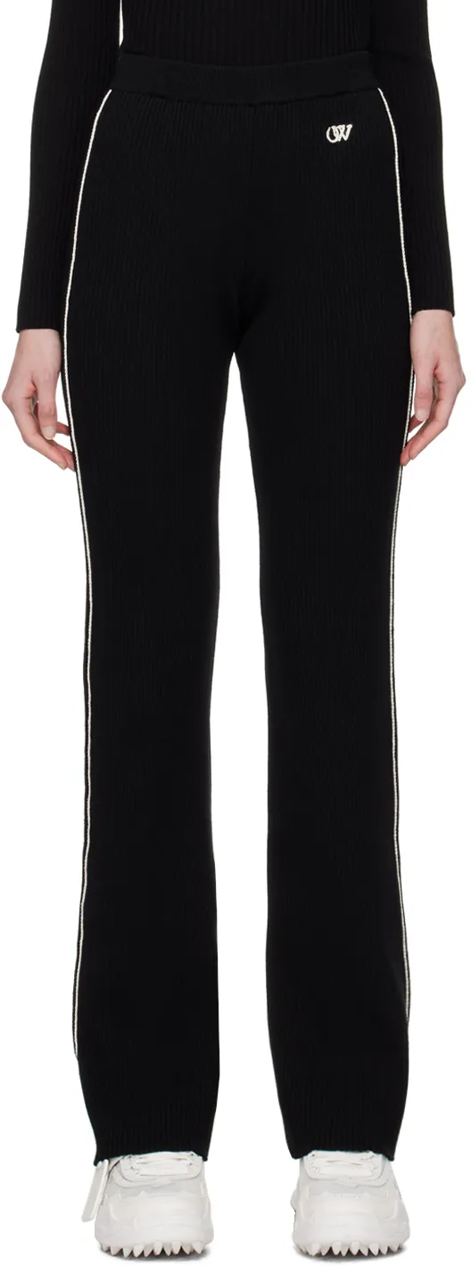 Off-White High Waist Pleated Knitted Joggers